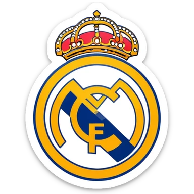 Real Madrid club logo emoji style with vibrant colors sticker
