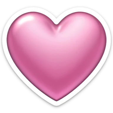 pink metallic heart sticker