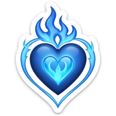 Black heart with blue flems like that ❤️‍🔥  sticker