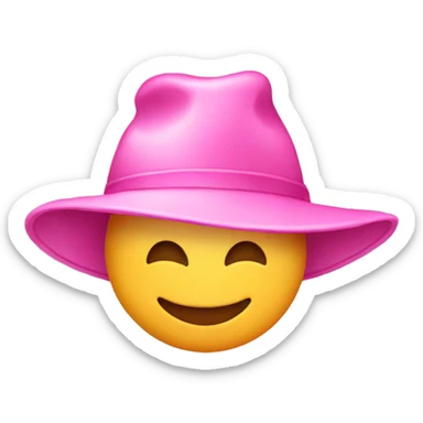 pink hat emoji sticker