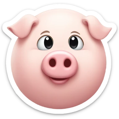 Fat  pig with eyelashes sticker
