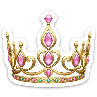 pink tiara sticker