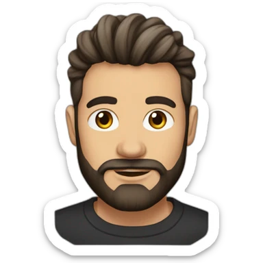 Moreno con barba aretes pircyn en el lavio sticker