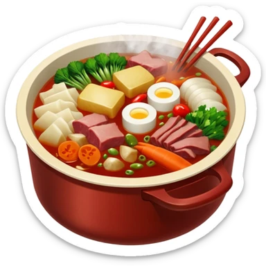 Two flavour hotpot sticker