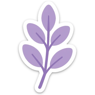 A dull purple Herb sticker