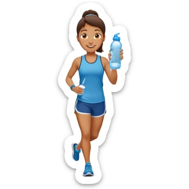Jogger with water bottle, Park Visitors. sticker