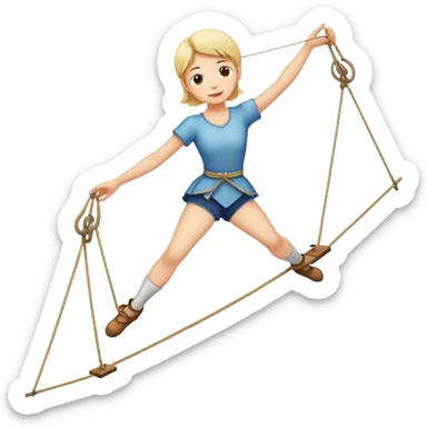 person balancing on tightrope
 sticker
