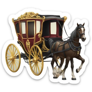 horse carriage sticker
