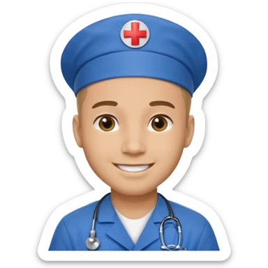 a male nurse  sticker