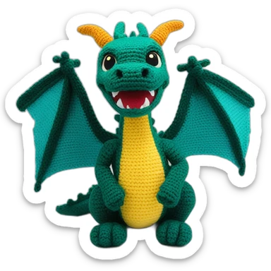 Un Dragon-crochet sticker