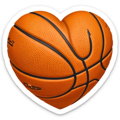 a heart like a basketball sticker