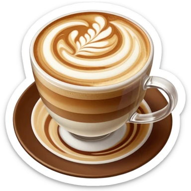 Latte art sticker