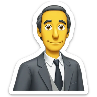 Eric zemmour as mr burts in simpson sticker