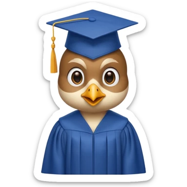 Bird graduate college  sticker