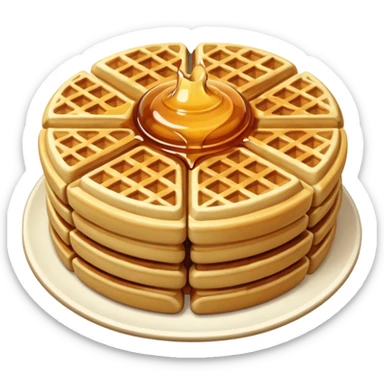 waffle with maple syrup sticker