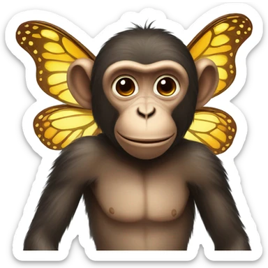 monkey wiht butterfly wings sticker