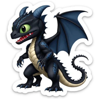 Venom-Fionbri-Trico-Toothless-Stitch-fusion, fu body sticker