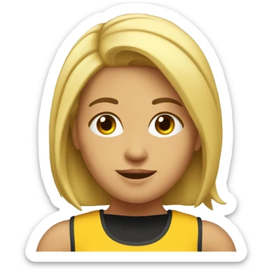 Abeja mujer rubia ejercicio  sticker