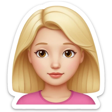 Beautiful curved girl with blonde hair sticker