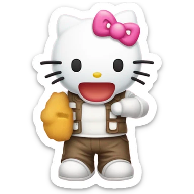 Hello kitty con muchos moños  sticker