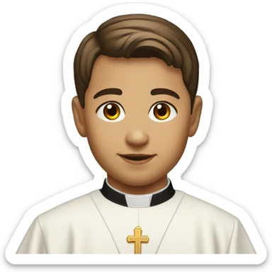 young catholic priest sticker
