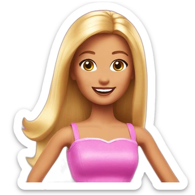 Barbie joking sticker