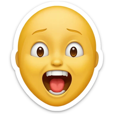 Emoji screaming of laughter sticker