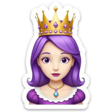 purple queen in alice wonderland, sticker