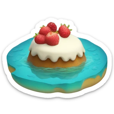 dessert île flottante sticker