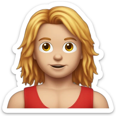 Chucky in a red camisole sticker