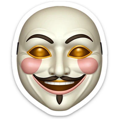 comedy masks guy fawkes masks icon sticker