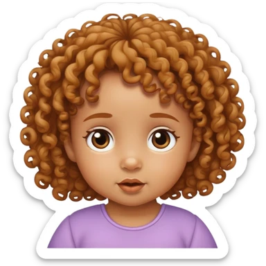 A curly baby girl Who turns two today sticker