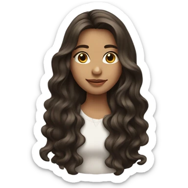 Brunette girl sticker