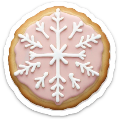 Elegant and classy pale blush pink christmas cookie sticker