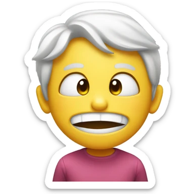 Smiley emoji nodding  sticker