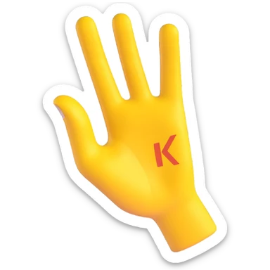 Convert the 'OK' hand sign photo into a clean 3D emoji style with a yellow hand and transparent background. sticker