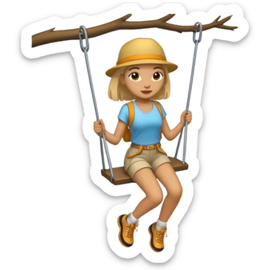 swing hike lightskin girl  sticker