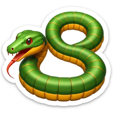 I'll generate a snake emoji in the form of a scolopendra as shown in the photo sticker