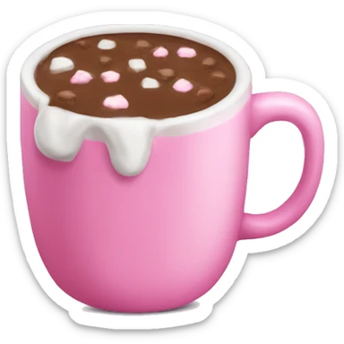 Pink mug hot chocolate  sticker