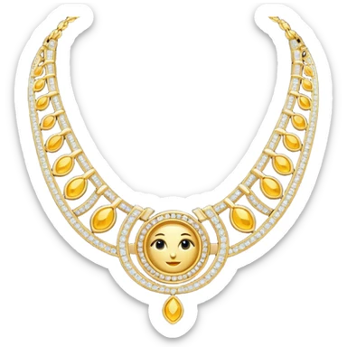 create a golden necklace emoji  the most attractive any one or all of them ill choose it should be fully golden sticker
