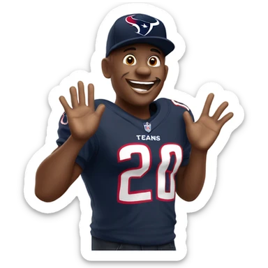Houston Texans fan clapping  sticker