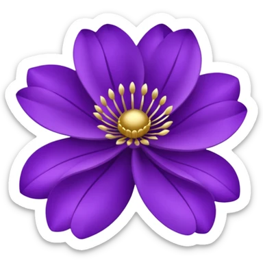 Purple flower fancy royalty sticker