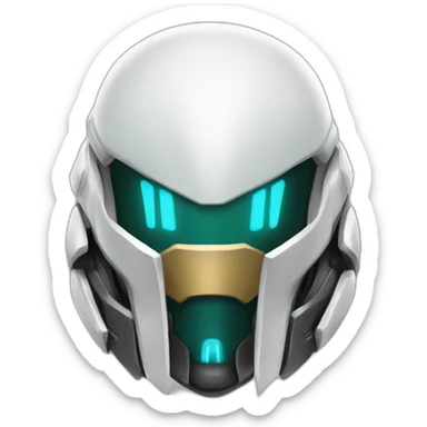 samus's helmet, white armor sticker