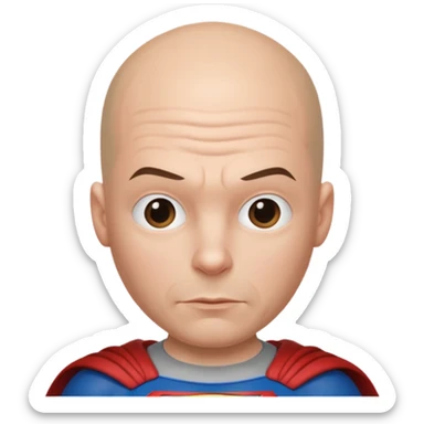 A bold-headed superman  sticker