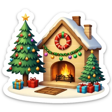 Christmas home sticker