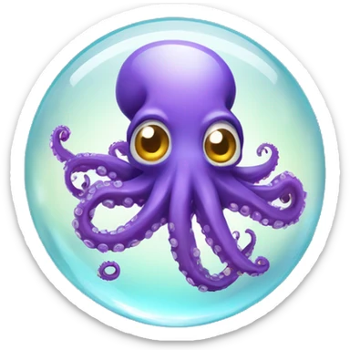 crystal ball with cute surgical octopus sticker