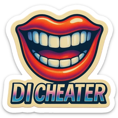 grin
 add the words " D1 Cheater " in White sticker
