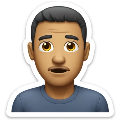 Emoji that is upset about saying something  sticker