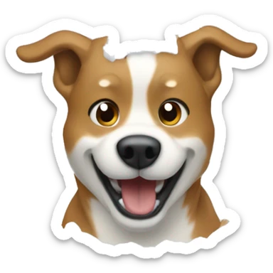 Sliding dog in a snow avalanche  sticker