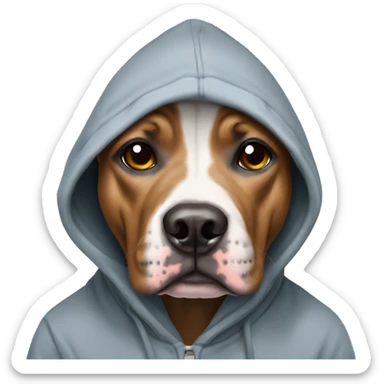 Staffy dog in hoodie  sticker